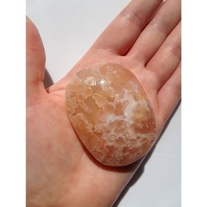 Flower Agate Palm Stone